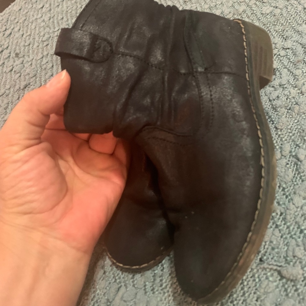 Kids Girls Toddler Boots Black leather 12
